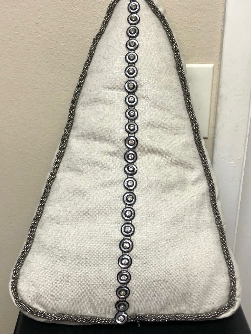 Embellished Triangle Accent Pillow